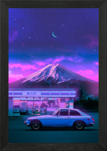 Retro car japanese lawson - at,