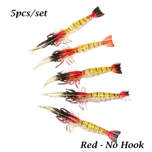 Soft silicone shrimp - 5x,
