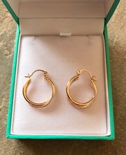 Hoop Twist Earrings 18ct Gold