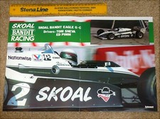 Original 1985 INDYCAR POSTER - SKOAL BANDIT EAGLE COSWORTH Tom Sneva & Ed Pimm
