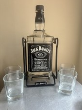 3L Jack Daniels Empty Bottle with pour Swing Cradle Man Cave Shed Home Pub Bar