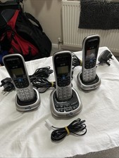 BT 2600 Trio Set Cordless Phones With Chargers Call Blocking & Answer Machine