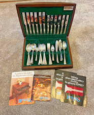 GEORGE BUTLER FULWOOD 67 PIECE A1 SILVER PLATED CUTLERY IN CASE