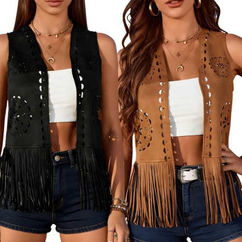 Trendy cowgirl fringe vest - trendy,