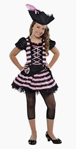 Girls pirates pink fancy dress - pirates,