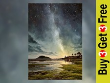 Starlit Shore 5"x7" Print on