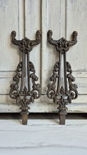 Pair victorian iron rail - pair,