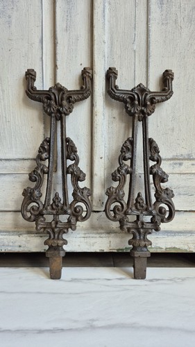 Pair victorian iron rail - of,