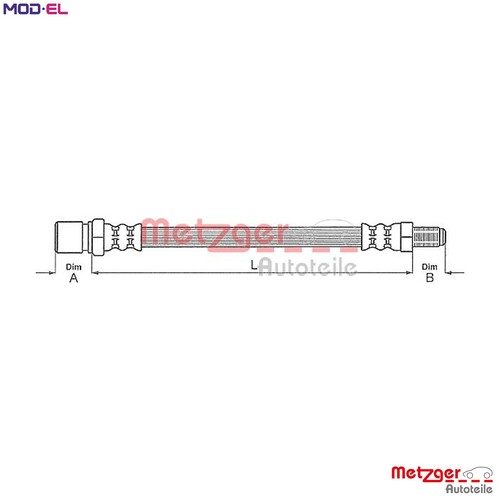 Brake hose 4111686 for - 4111686, vw