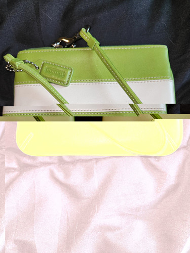 Coach green ivory colorblock - coach,