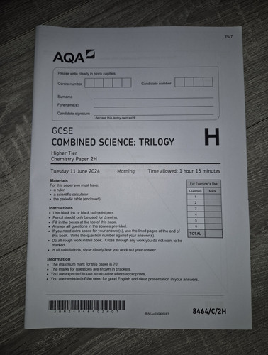 Aqa gcse combined science - combined,