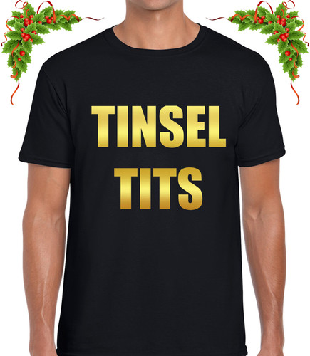 Tinsel christmas mens t - tinsel, t*ts