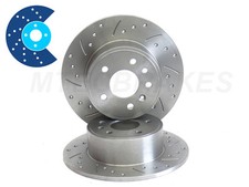 E30 325 Rear Drilled Grooved Brake Discs 83-95