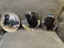 Franklin Mint Labrador Retriever Collector Plate Set – Limited Edition 3 Plates