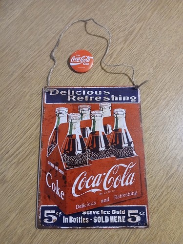 Wooden coca cola - cola, sign