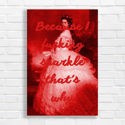 Vintage glamour red canvas - glamour,
