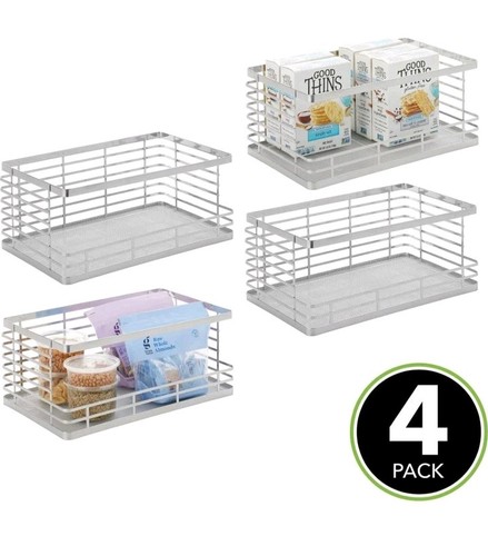 Mdesign metal storage basket - metal,