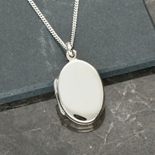 Sterling Silver Polished Oval