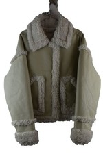 Topshop Womans Beige Faux