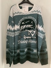 BNWT TU Size XXXL /3XL Mens Volkswagen Jumper Teal/white ‘vantastic Christmas’