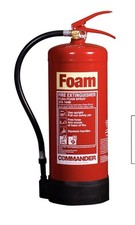 6 Litre Foam Fire Extinguisher, Bracket & Sign, BS Kitemarked 6L, 6Ltr Home Work