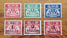 Danzig 1923 Lions MH Stamps