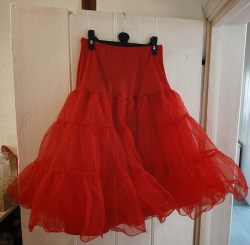 Cherry red tulle petticoat for - tulle,