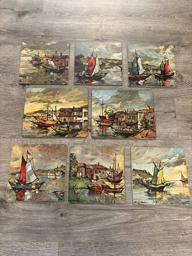 Vintage hardboard placemats - hardboard,