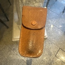 Vintage Nail File, cuticle penknife, bottle opener Leather Pouch made in England