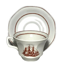 Wedgwood Georgetown Trade Winds Coffee Cup & Saucer  Flying Cloud  2.75"