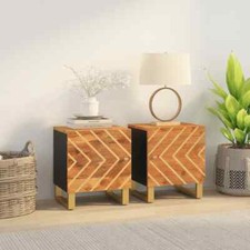 Bedside Cabinets 2 pcs Brown