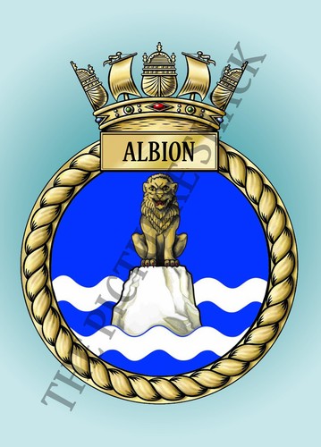 Hms albion crest metal - albion, a
