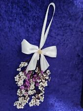 20 x Wedding Aisle/ Pew Floral Decorations in White & Purple (Used Once) VGC