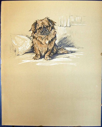 Original old vintage print - original,