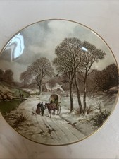 Coalport Winter Landscapes Bone China Plates Christmas Day Home for Christmas