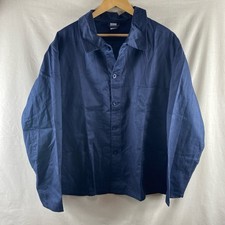 Vintage Chore Jacket XL Extra Large Navy Blue Prison Uniform Workwear Vtg