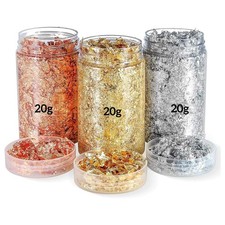 3Pcs Gold silver Foil Flakes