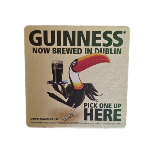 Guinness beer mat now brewed - guinness,