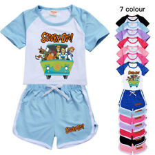 Kids SCOOBY-DOO Short Outfits Costume T-shirt Pants PJ'S Loungewear Tracksuit UK