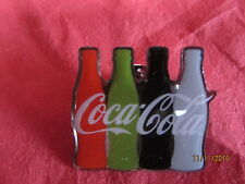 COCA COLA PIN BADGE 4 BOTTLE