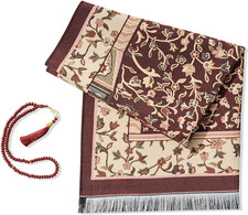 Muslim Prayer Rug with Tasbih