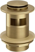 Brushed Brass Basin Waste Bathroom Basin Slotted Click Waste