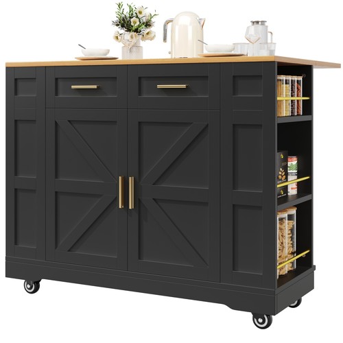 Rolling kitchen island with - kitchen,