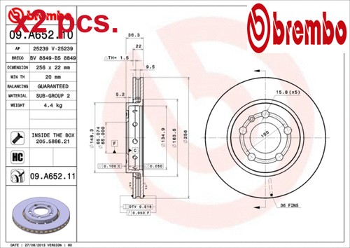 Pcs rear brake disc - pcs,
