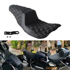 Black LS 2-Up Seat For Harley