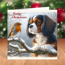 Cavalier King Charles Spaniel Dog Christmas Card