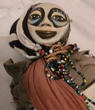 Marionette String Puppet , African Mother & Baby, Made In Kenya