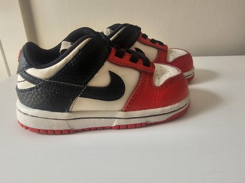 Nike baby dunk low red - red, white