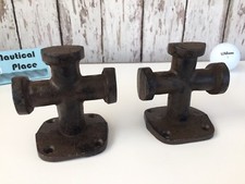 2 x Large Cast Iron Bollard