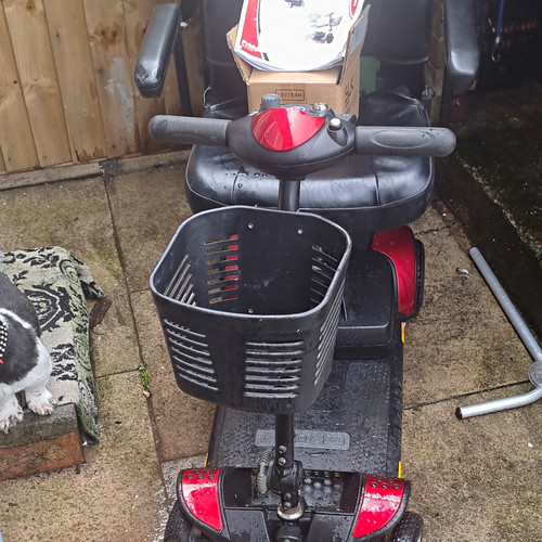 Wheel mobility scooter red - 4-wheel, scooter,